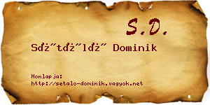 Sétáló Dominik névjegykártya