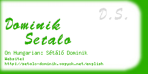dominik setalo business card